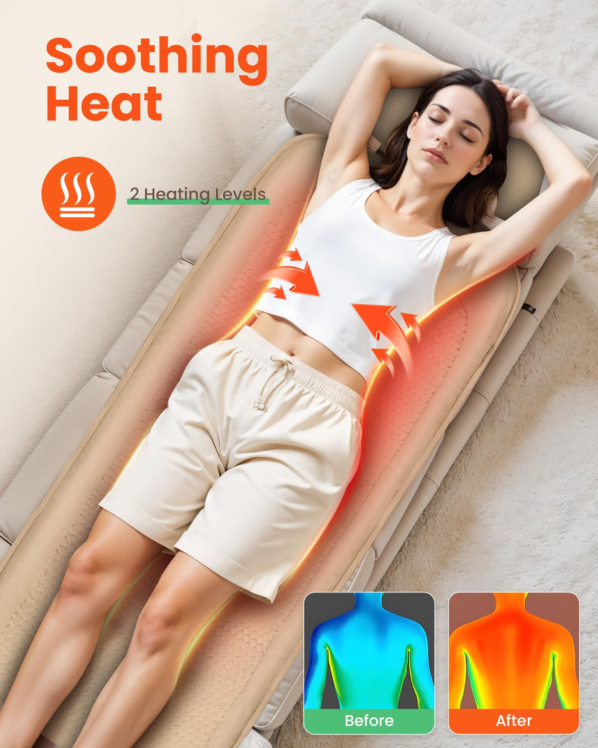 Foldable Full Body Massage Mat with Heat and Vibration M949