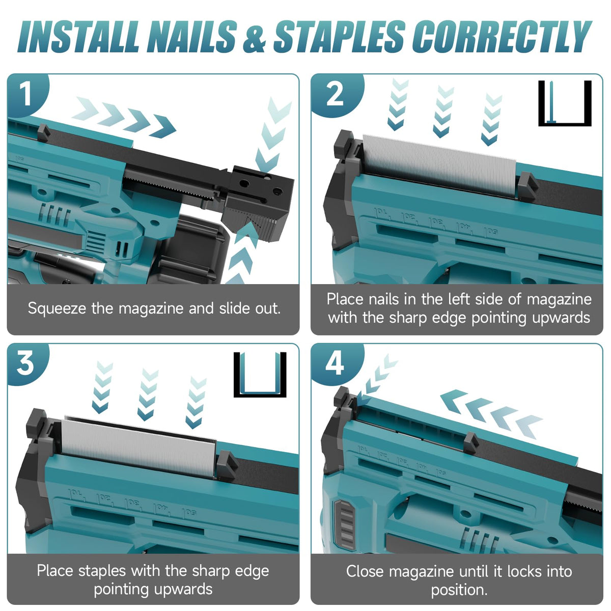 18 Gauge 2 in 1 Cordless Brad Nailer & Staple Gun V45739