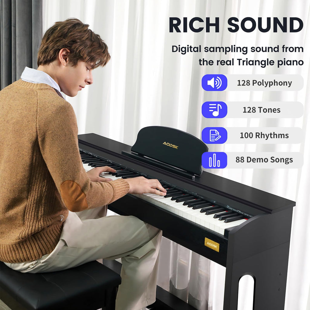 88-Key Digital Piano with Stand & Pedals U475