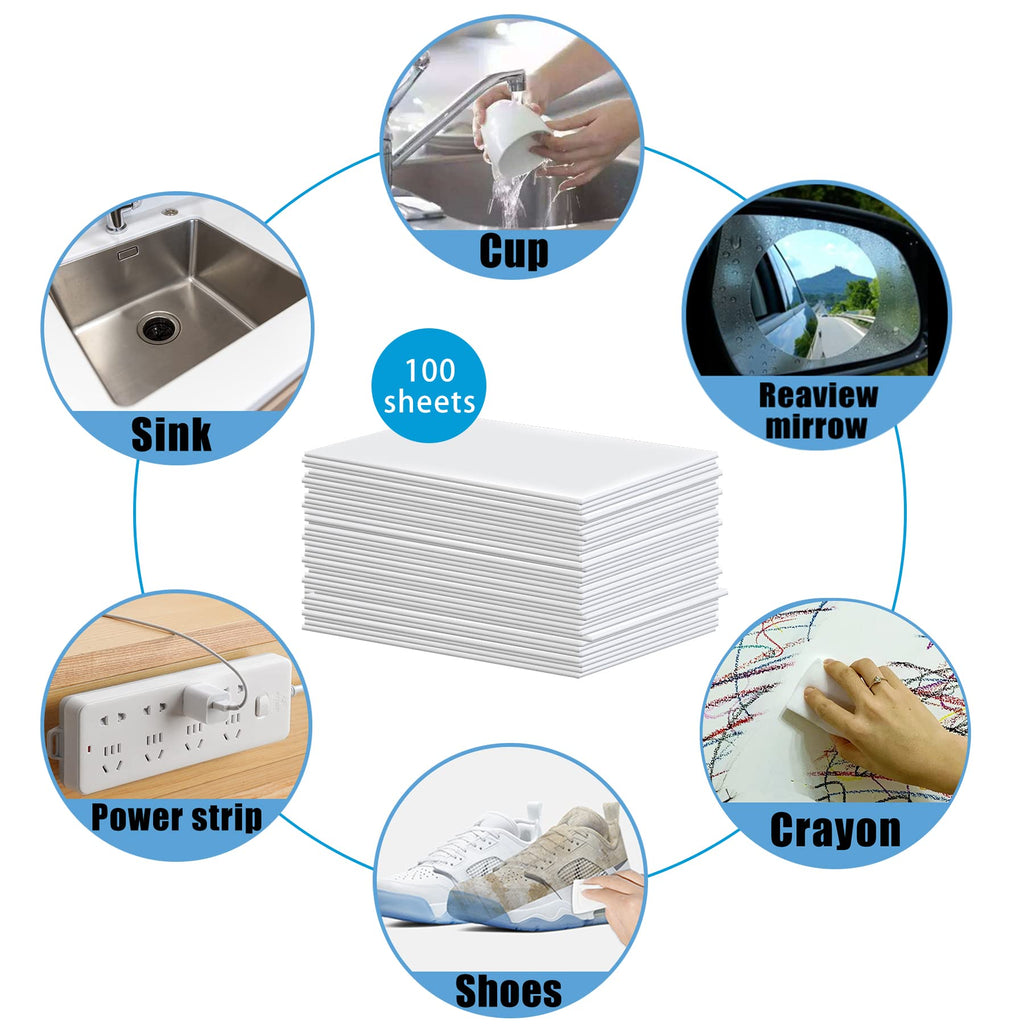100pack Magic Sponge Eraser Sheets Y3576