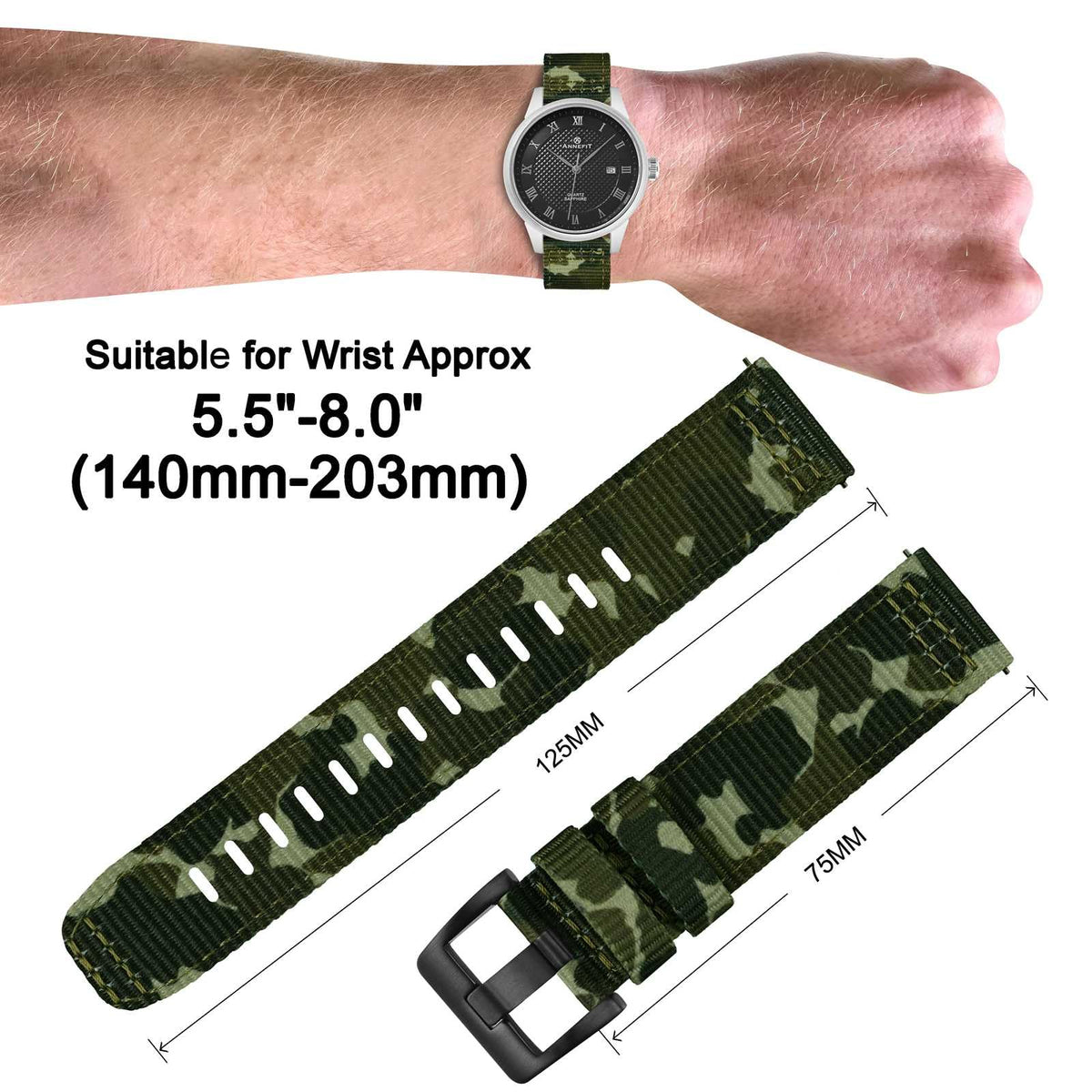 Quick Release Nylon Watch Band E460