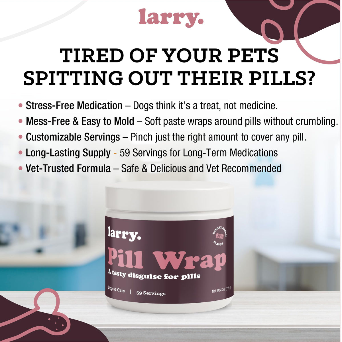 Pill Wrap Dogs Hide Medication Pockets 4.2 oz R110321