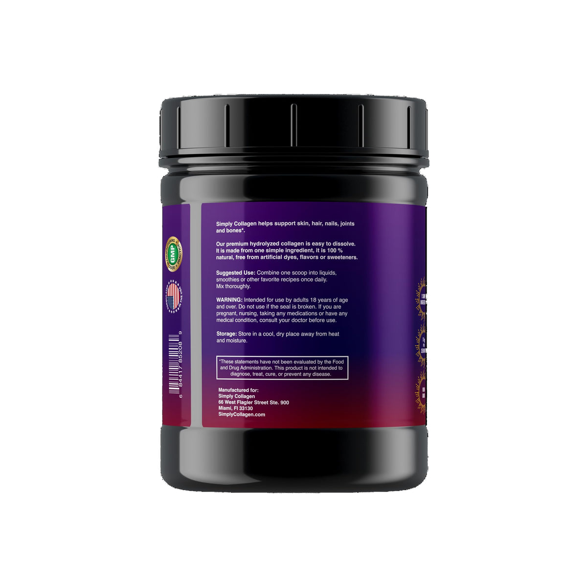Hydrolyzed Collagen Peptides Powder Unflavored Type I & III 41 Servings Q897