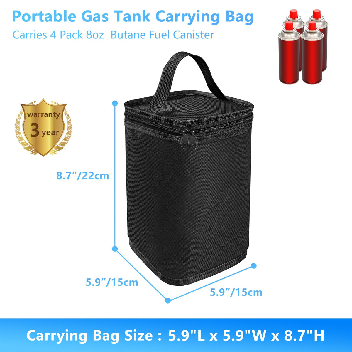Butane Canister Cover 600D Oxford Fabric W5019