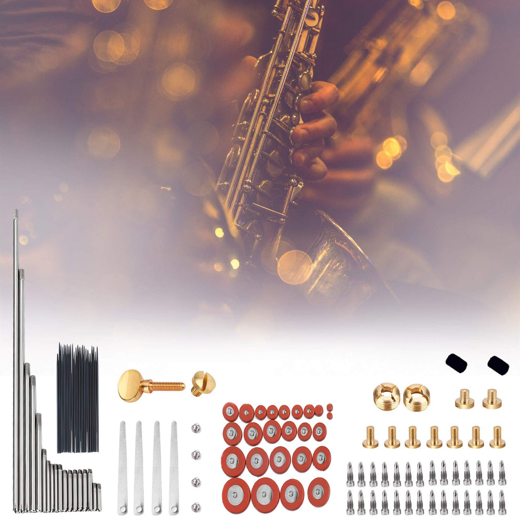 Alto Sax Repair Parts Screws and 25pcs Sax Pads Z40232