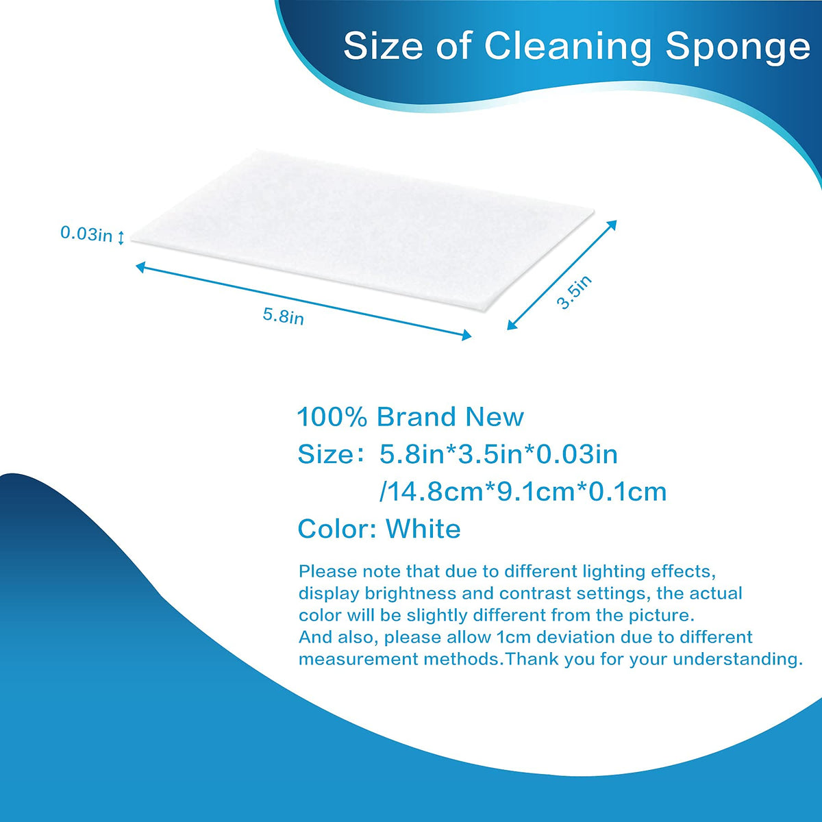 100pack Magic Sponge Eraser Sheets Y3576