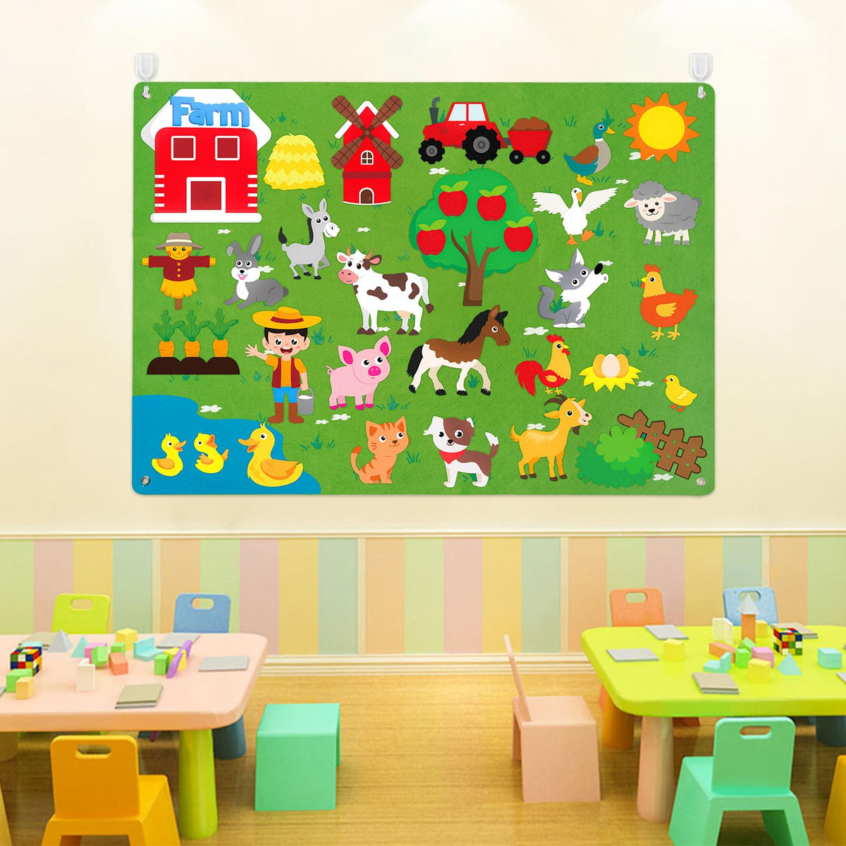 Farm Animals Felt Board Set 38Pcs M851893