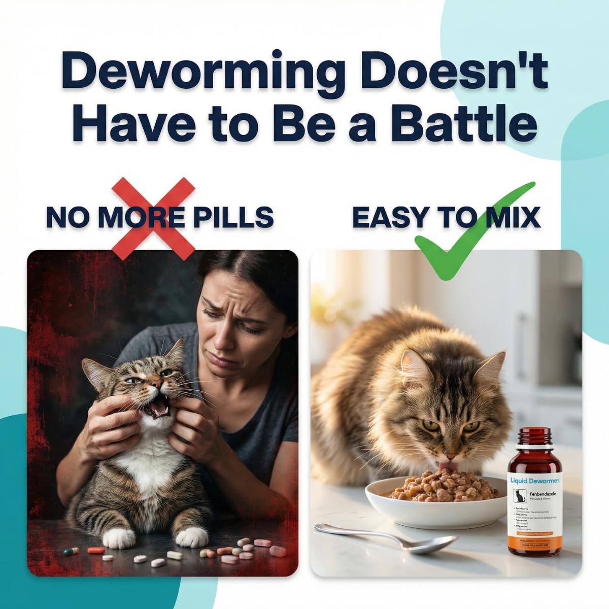 Liquid Fenbendazole Dewormer for Cats & Kittens 100ml O80572