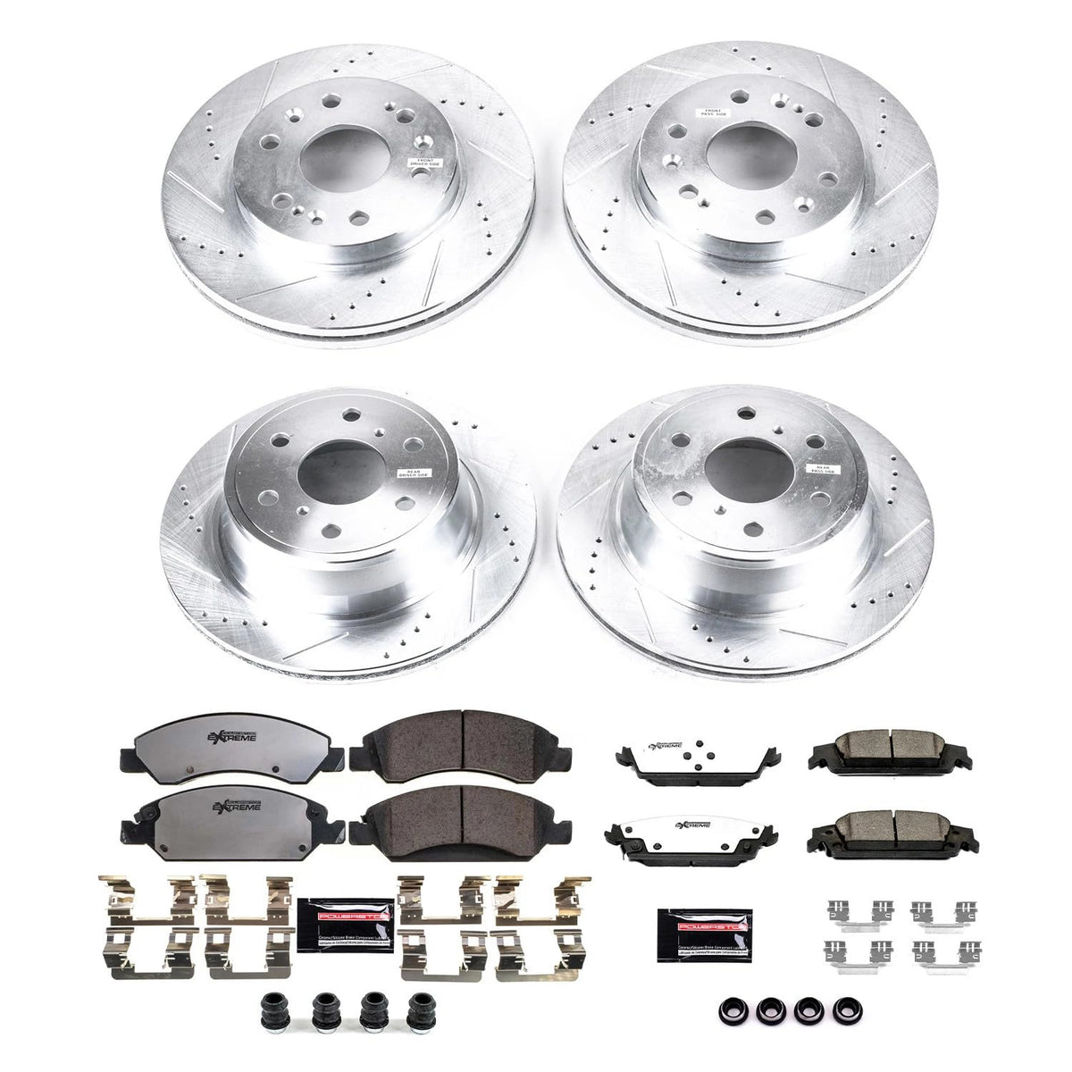 Front & Rear Brake Pad & Rotor Kit A358