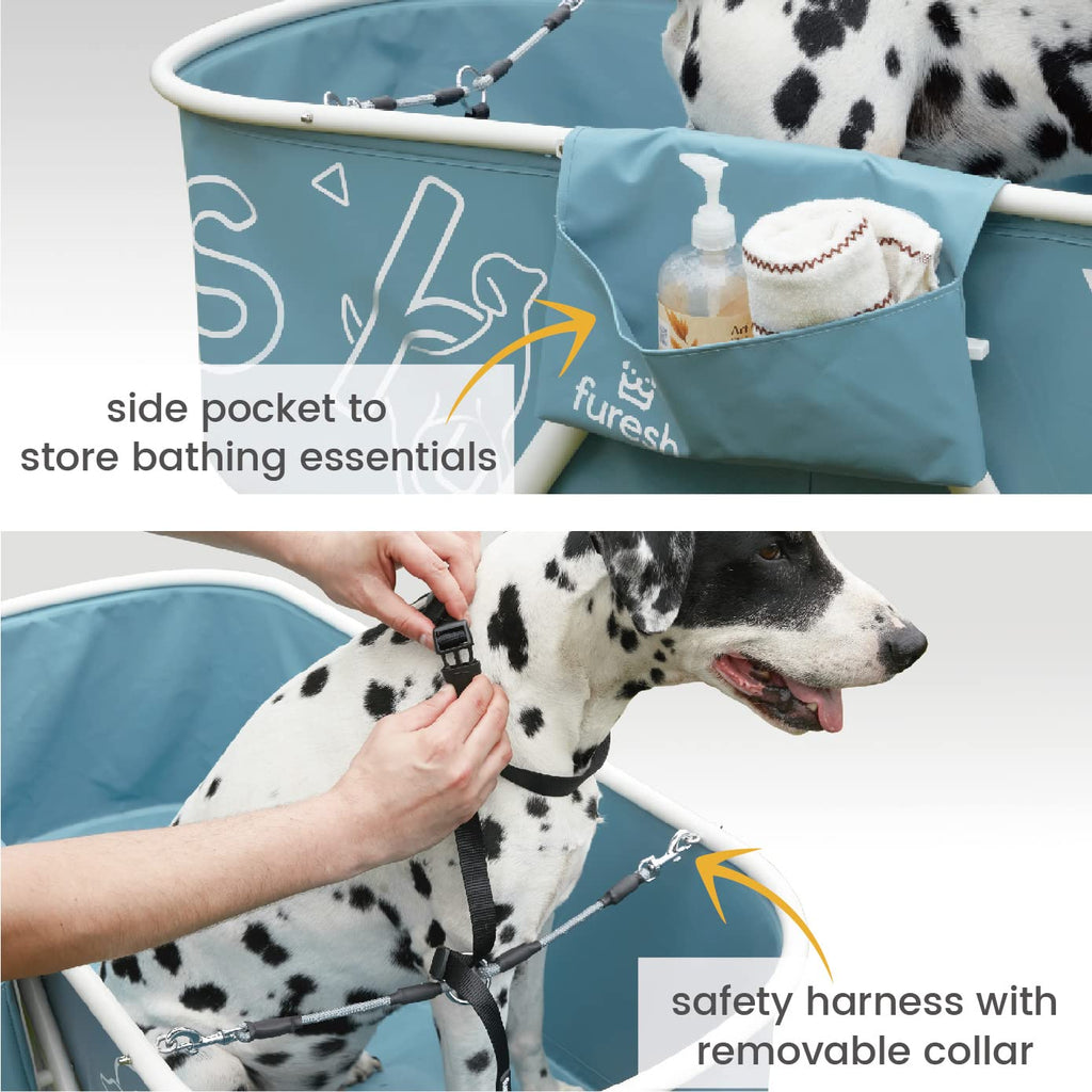 Foldable Dog Washing Station with Stairs E2305
