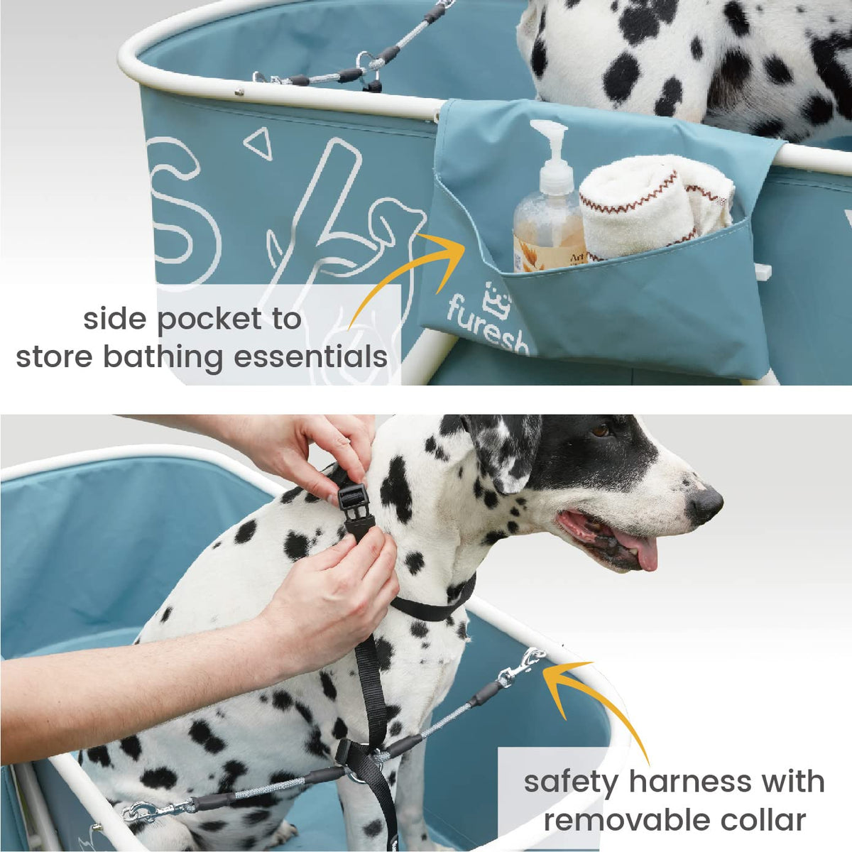 Foldable Dog Washing Station with Stairs E2305