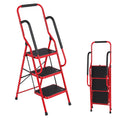3 Step Folding Steel Step Ladder with Handrails R221927
