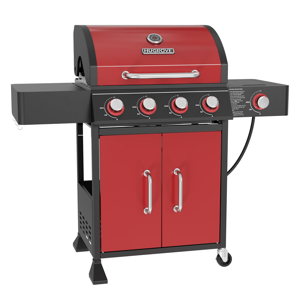 4 Burner Propane Gas Grill with Side Burner C7074