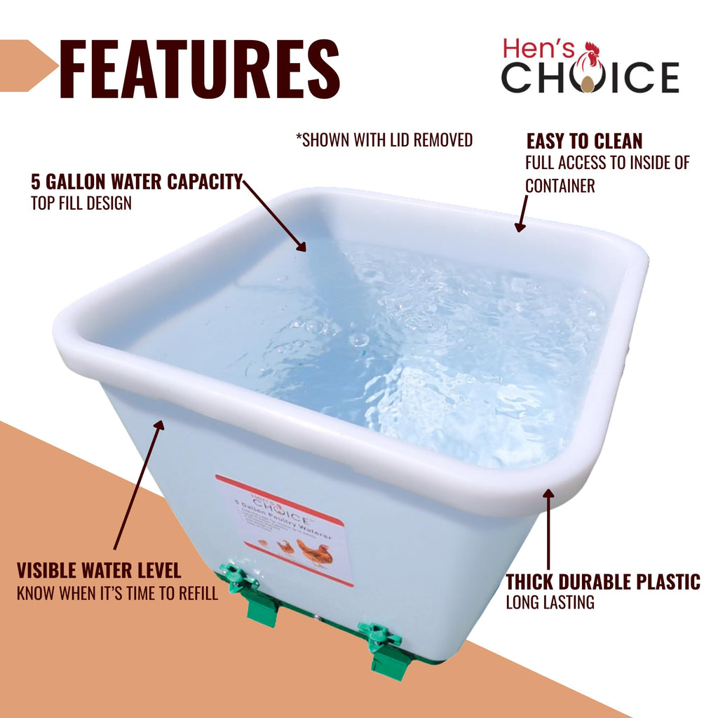 5 Gallon Chicken Waterer with 8 Nipples T73326