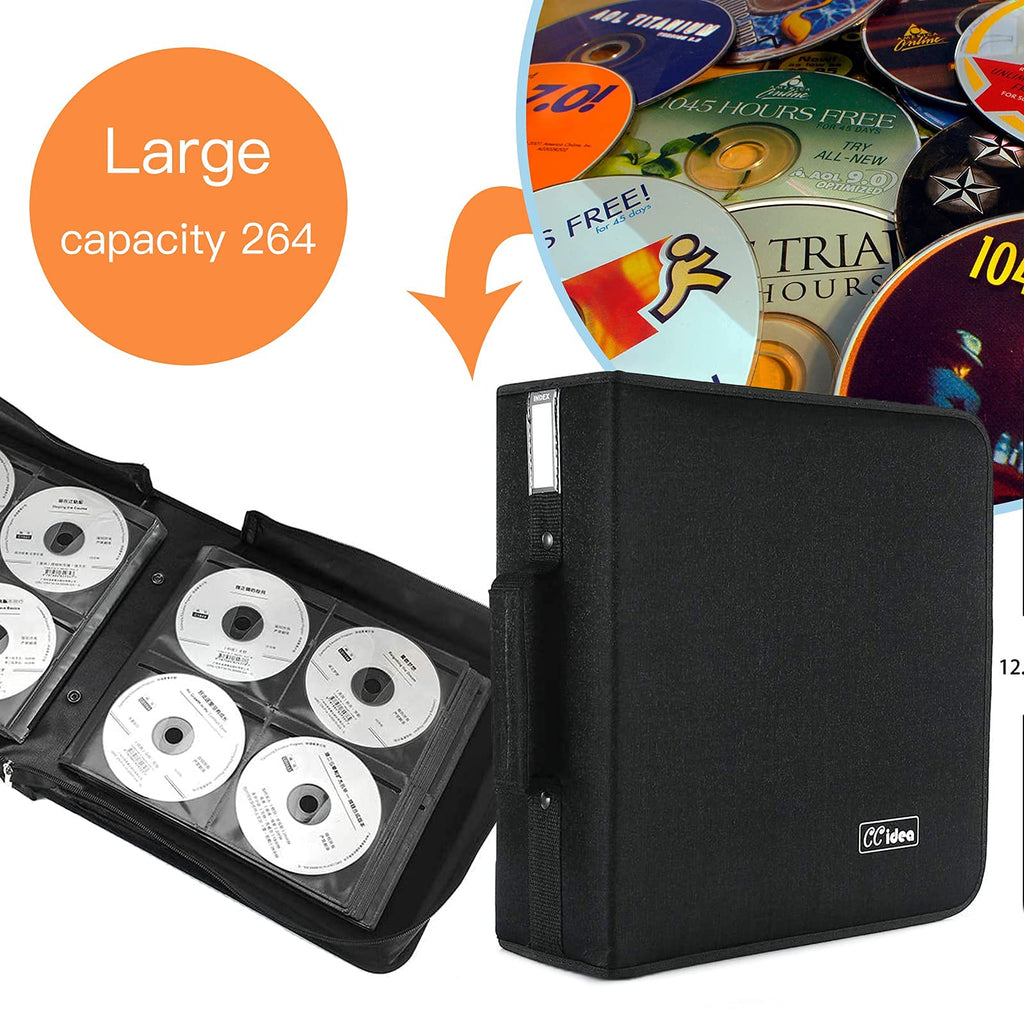 264 Capacity CD Case Storage Holder (Black) X22338
