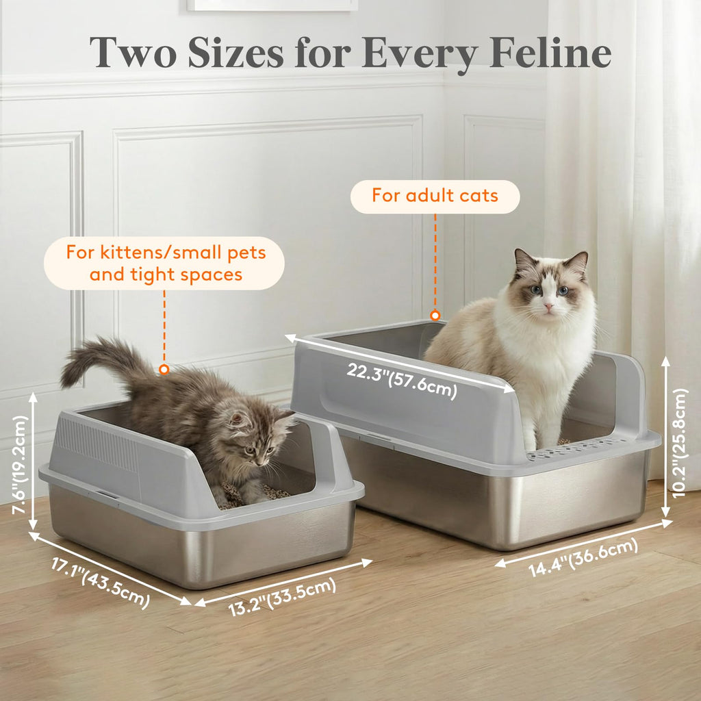 XL Stainless Steel Cat Litter Box I24278