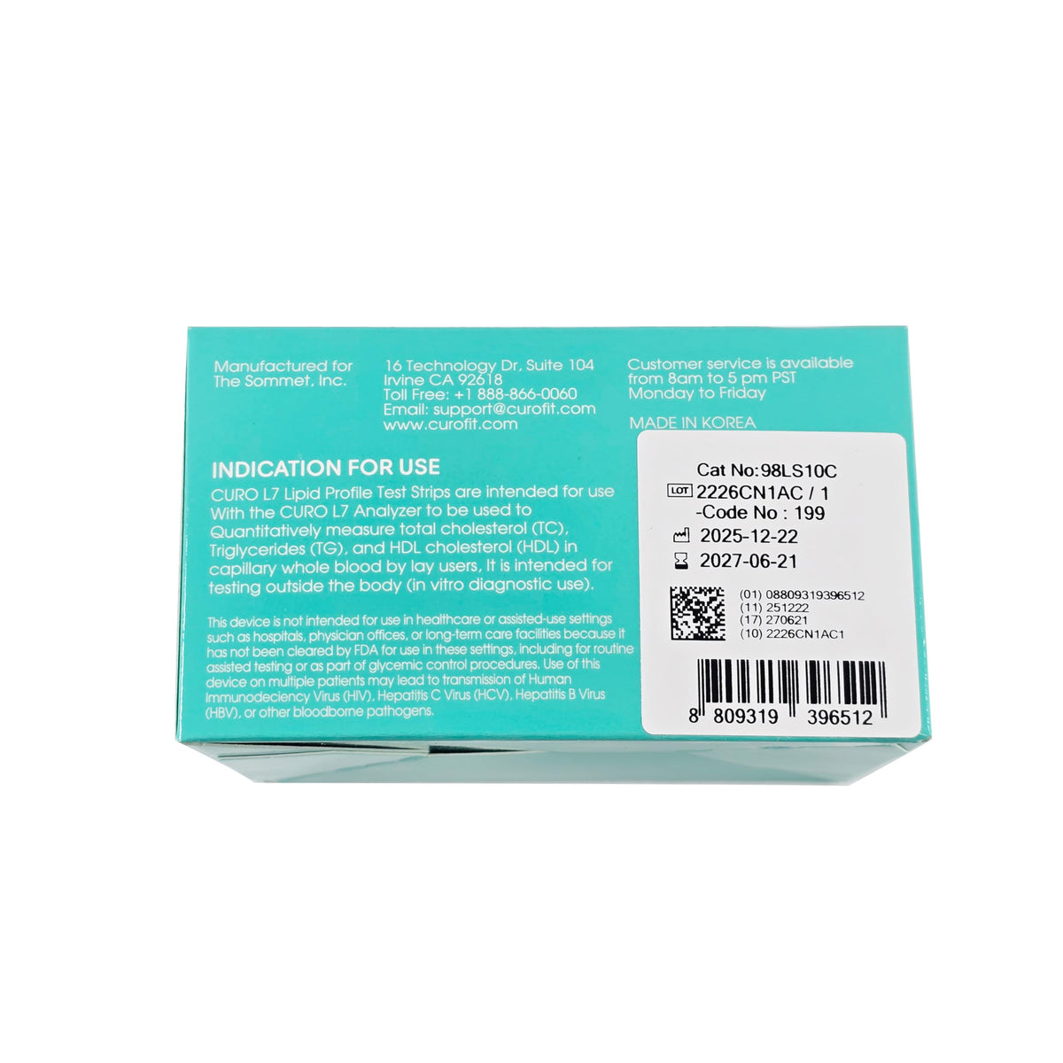 Blood Cholesterol Testing Kit with Test Strips and Lancets S882279