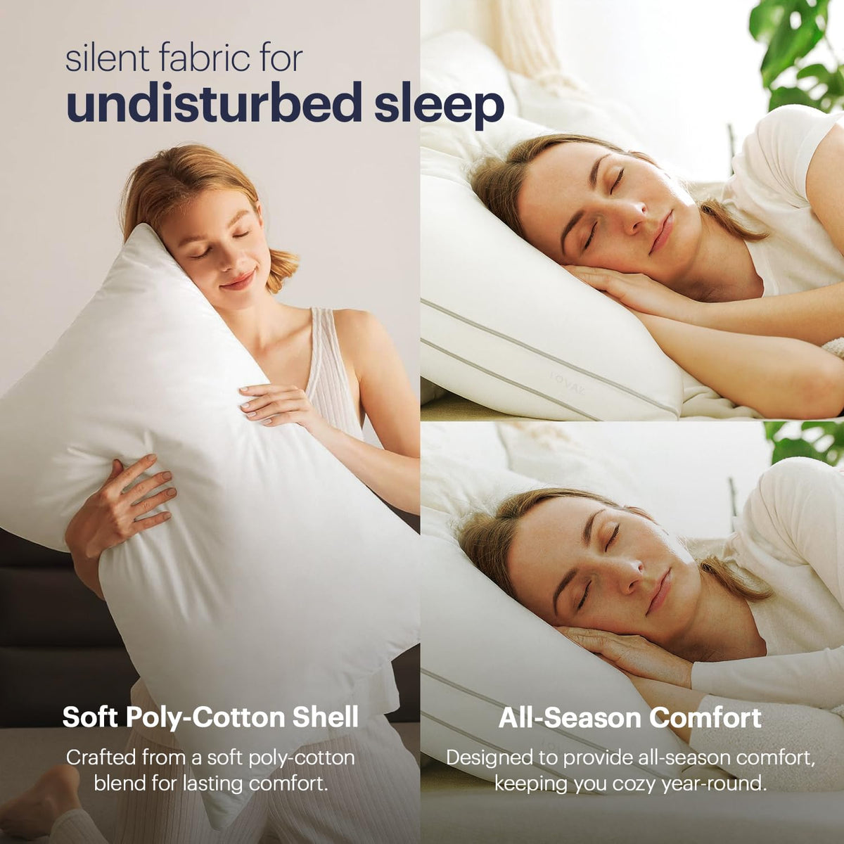 White Down Alternative Bed Pillows Set of 2 King P5727