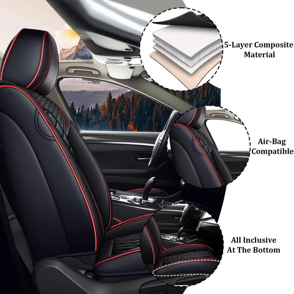 Waterproof Nappa Leather Full Set Car Seat Covers H9498