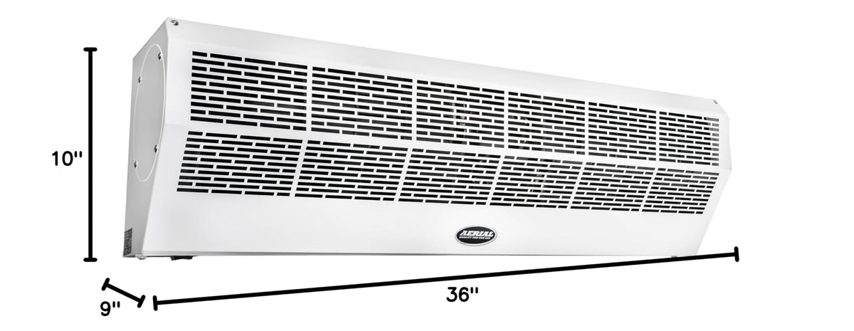 36 Inch White Wall Mounted Air Curtains L9253