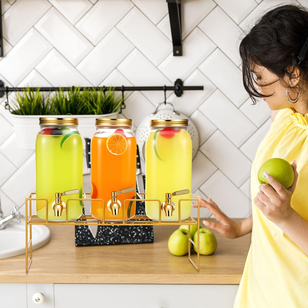 80 oz Glass Beverage Dispenser with Stand L6456
