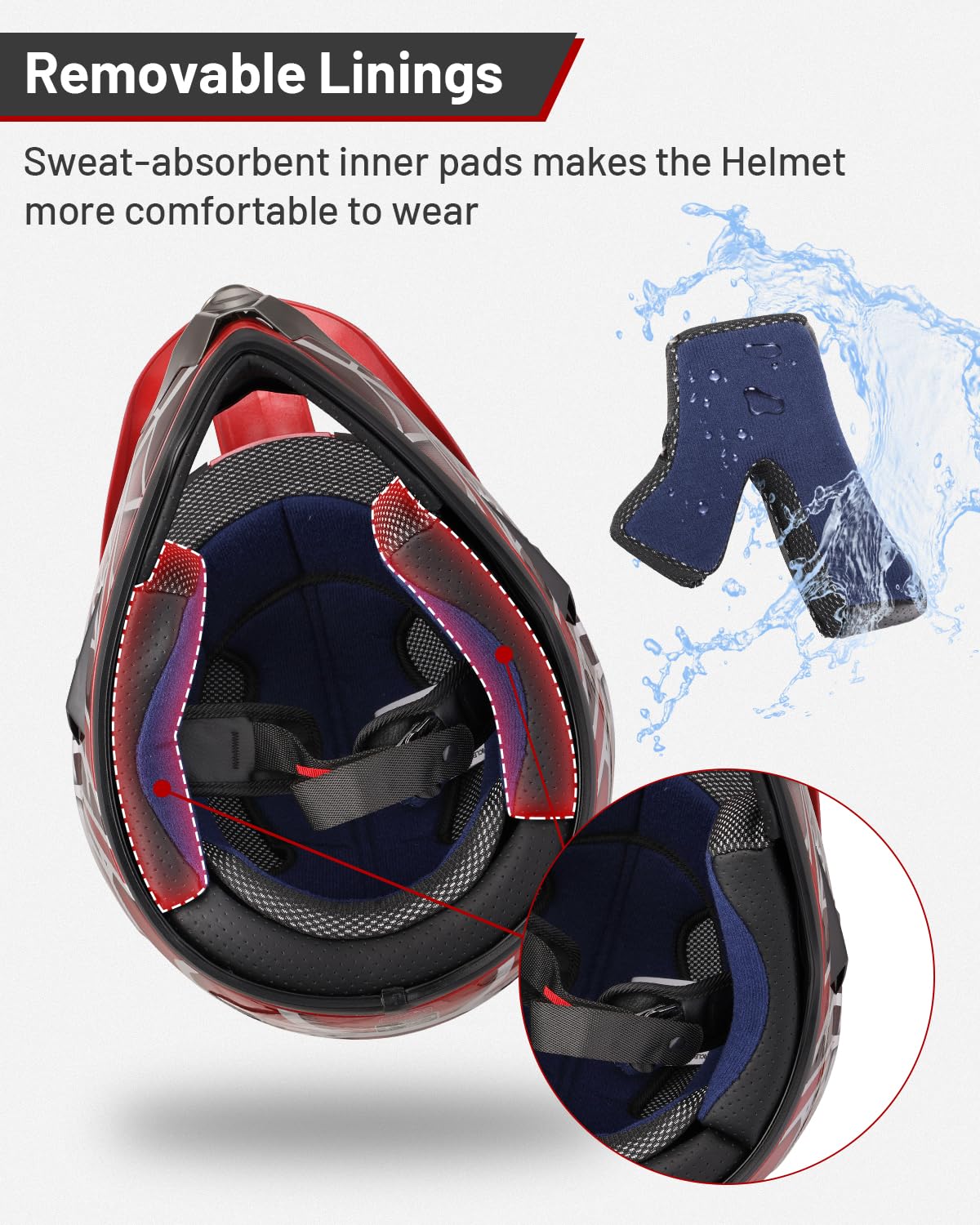 Youth DOT Approved Full Face Motocross Helmet X93844