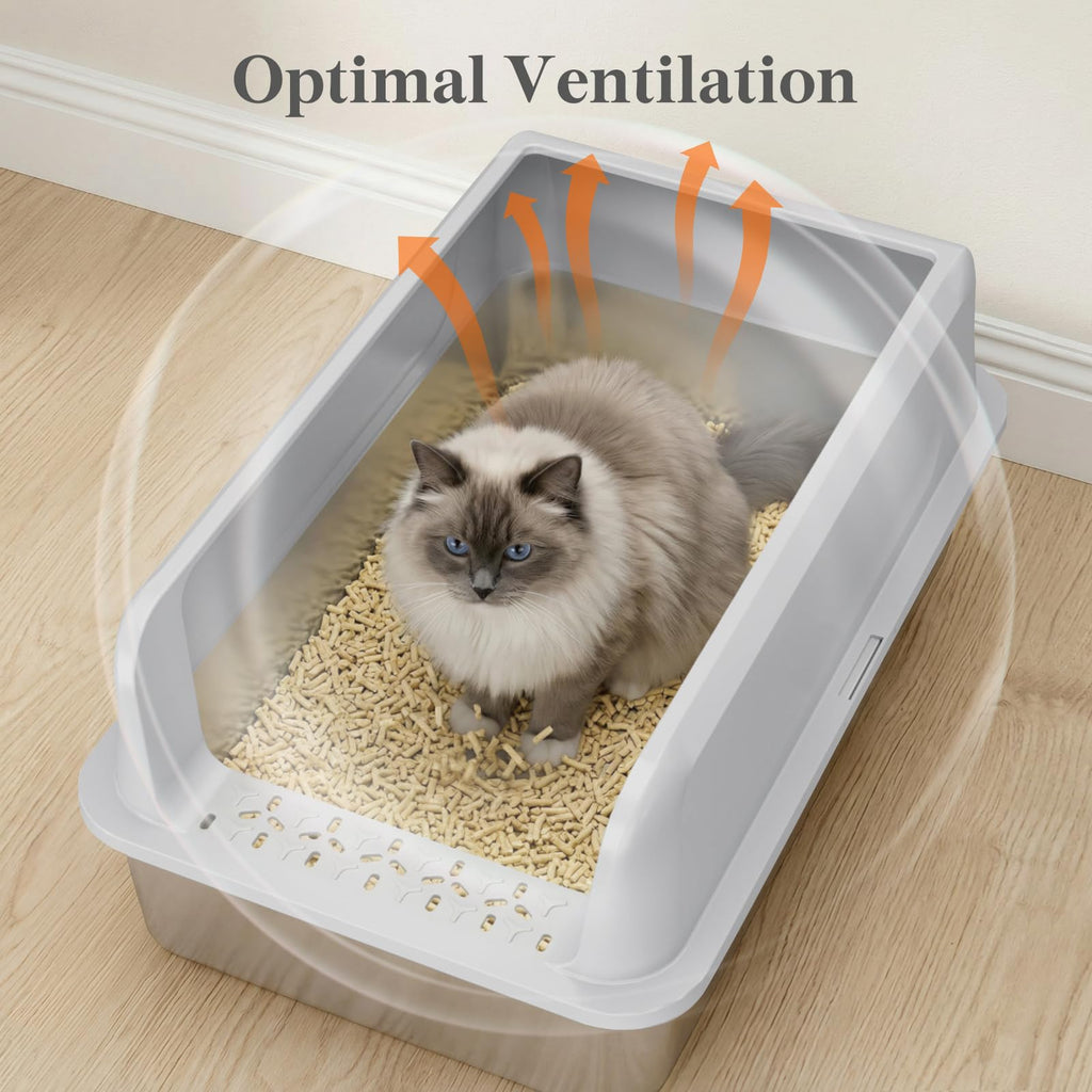 XL Stainless Steel Cat Litter Box I24278