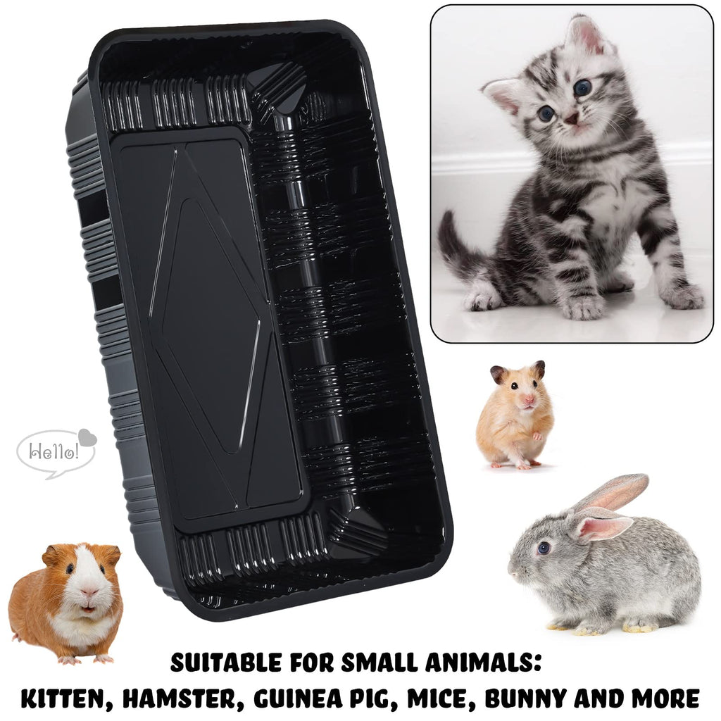60 Pack Disposable Litter Boxes for Cats, Black K466063