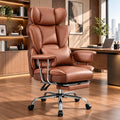 Big and Tall Leather Office Chair with Footrest Q914