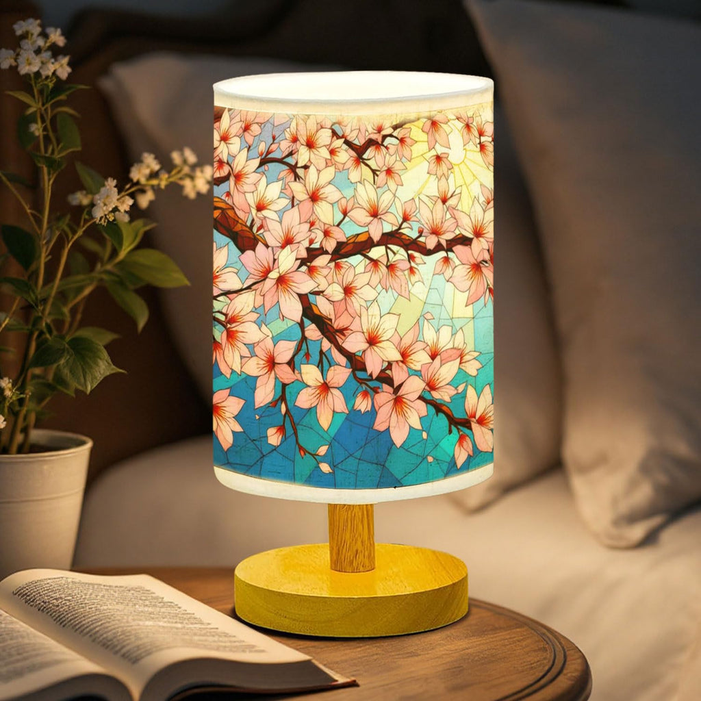 Cherry Blossom Table Lamp LED 3-Color Wood Base K221758