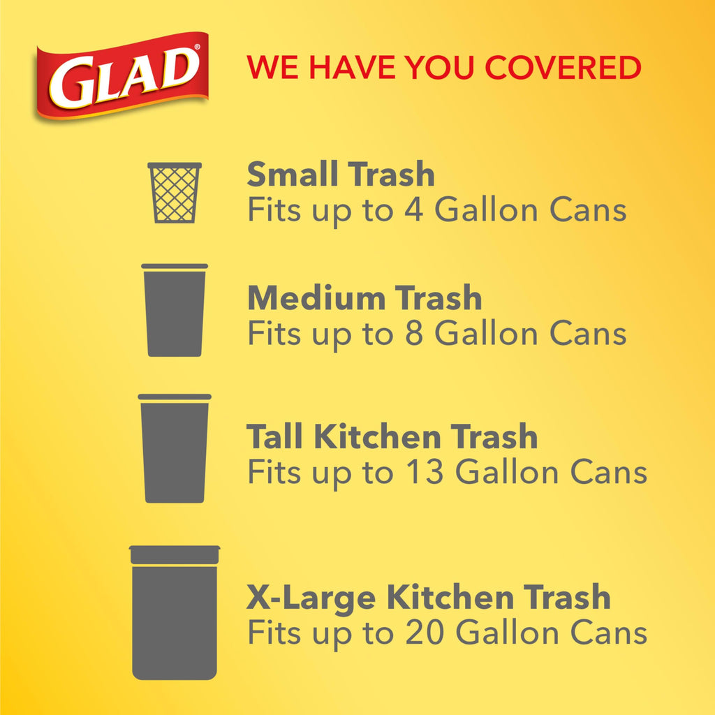 4 Gallon Odor Resistant Quick Tie Trash Bags, 26 Count P94980