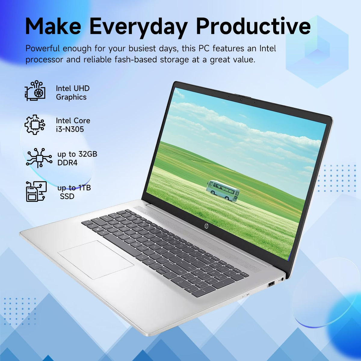 17.3" Touchscreen Laptop, 32GB RAM, 1TB SSD, Silver T6759