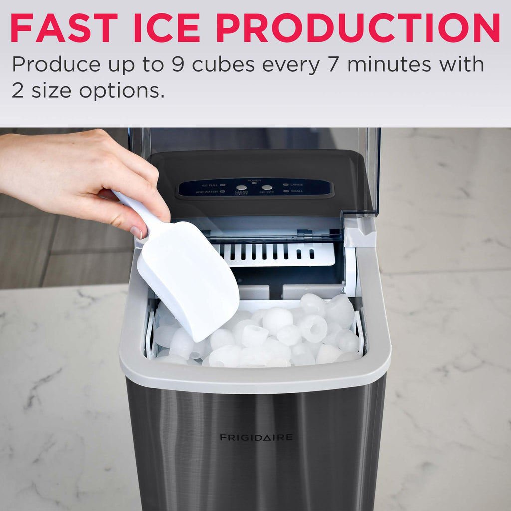 Portable 26 lb per Day Bullet Ice Maker Machine Black Stainless Steel B754583
