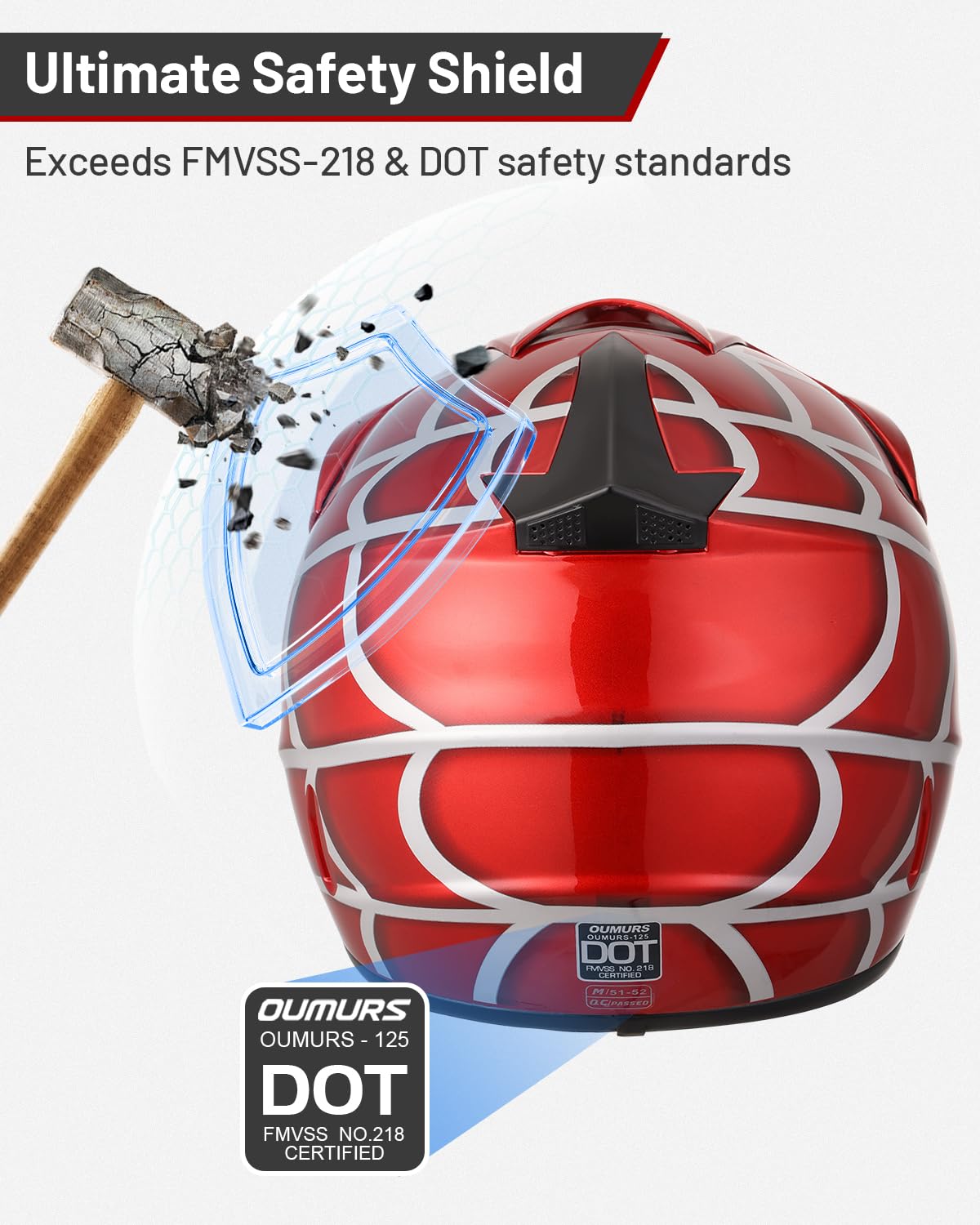 Youth DOT Approved Full Face Motocross Helmet X93844