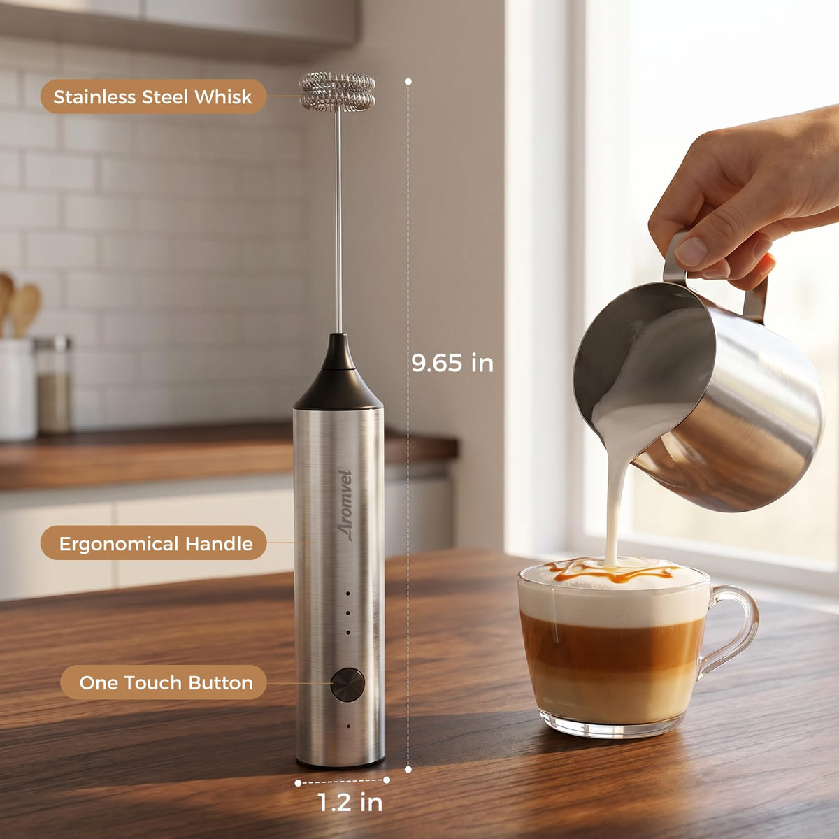 Rechargeable Handheld Milk Frother Z254863