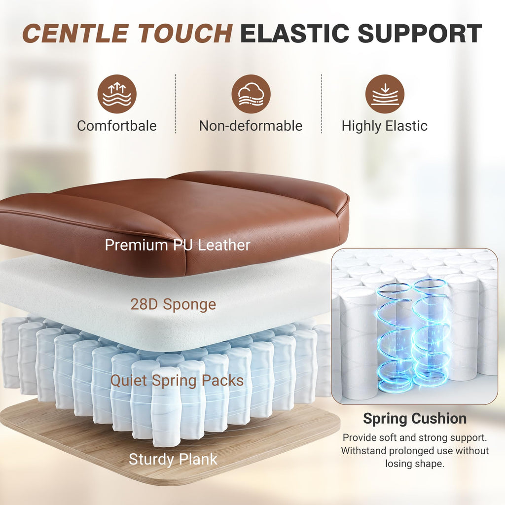 Big and Tall Leather Office Chair with Footrest Q914