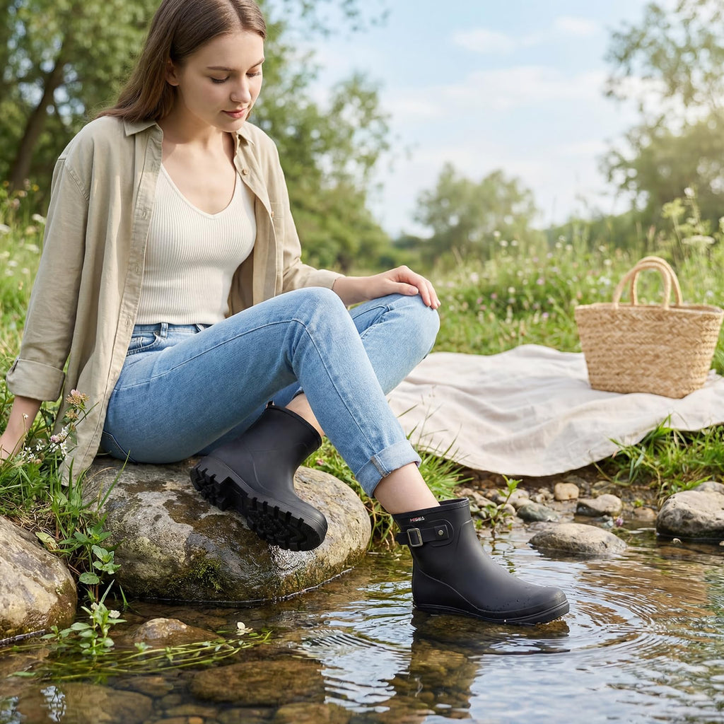 Waterproof Short Ankle Rubber Rain Boots N4567