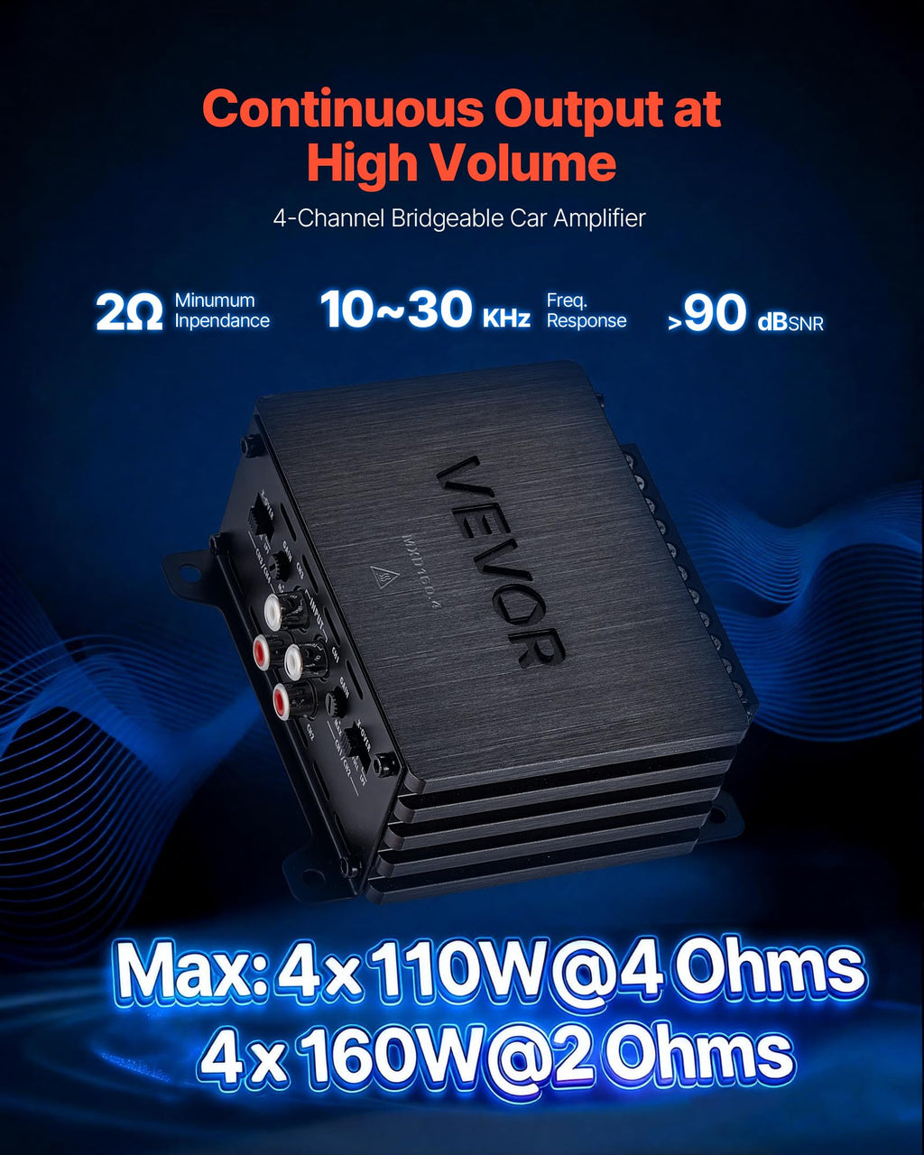 4 Channel Class D Car Audio Amplifier R2901