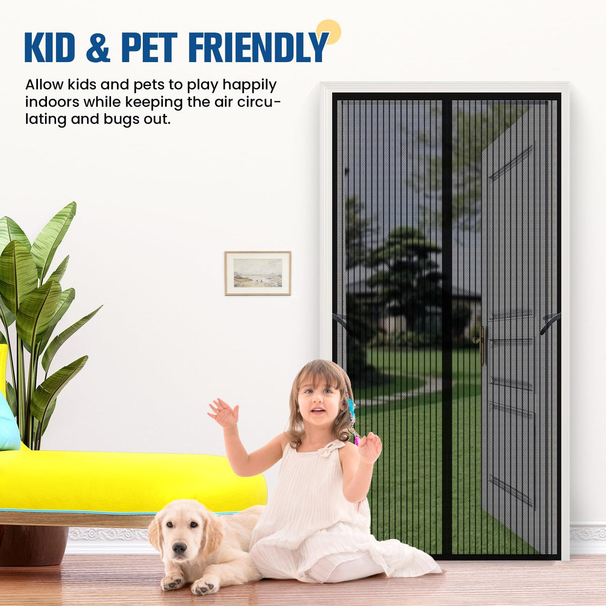 Magnetic Screen Door 38"×83" Z352