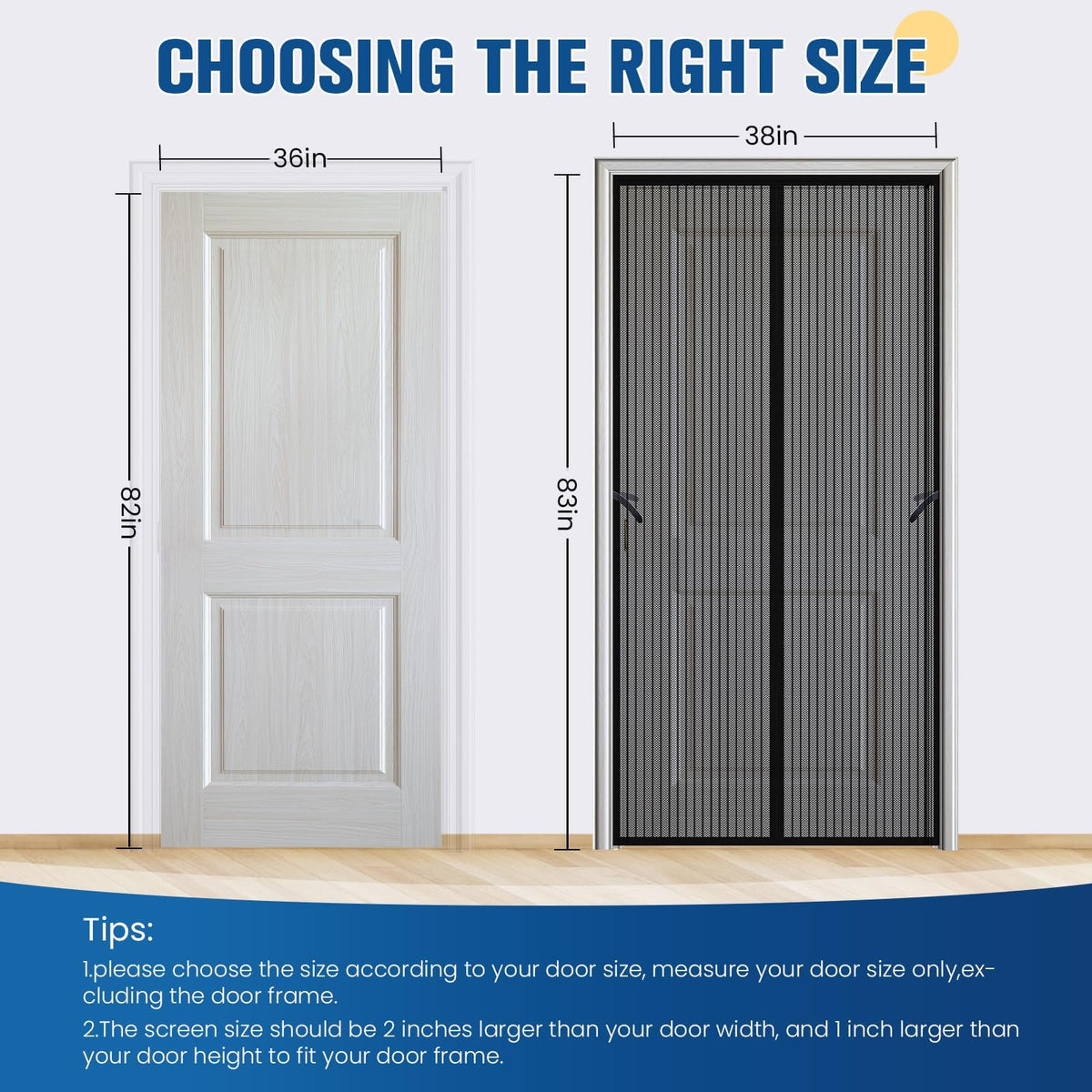 Magnetic Screen Door 38"×83" Z352