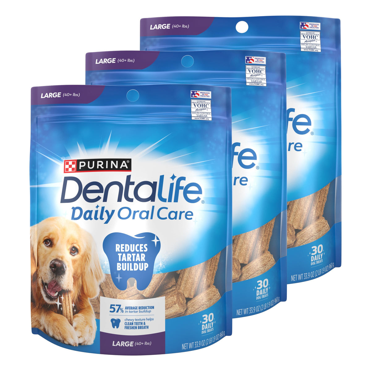 Daily Oral Care Dental Chews for Large Dogs 90 ct S82827