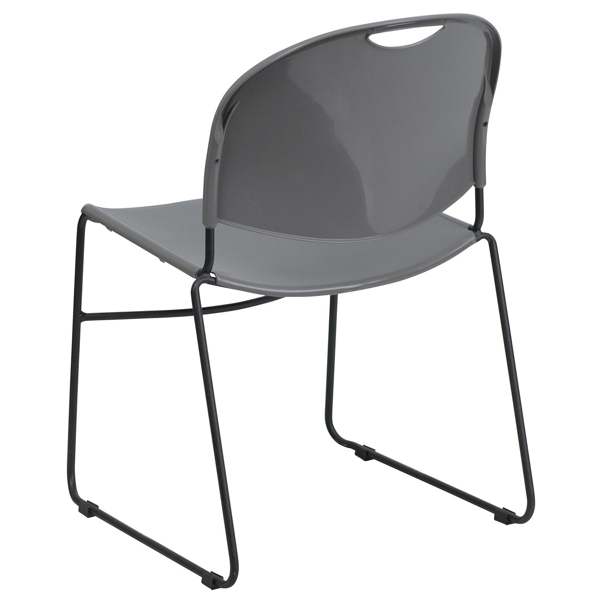 Gray 4 Pack Stack Chair with Black Frame X595