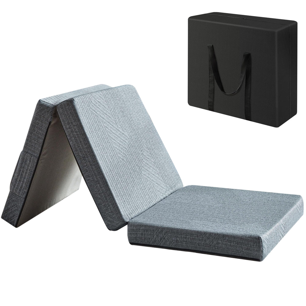 3.95" Memory Foam Topper Queen Size Foldable Floor Mat P33839
