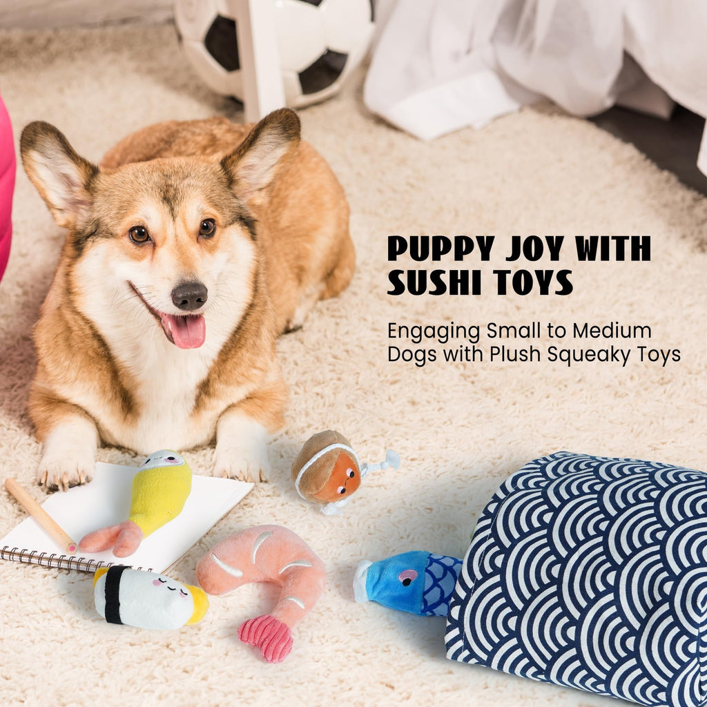 10 PC Squeaky Plush Dog Toys with Bag S67689
