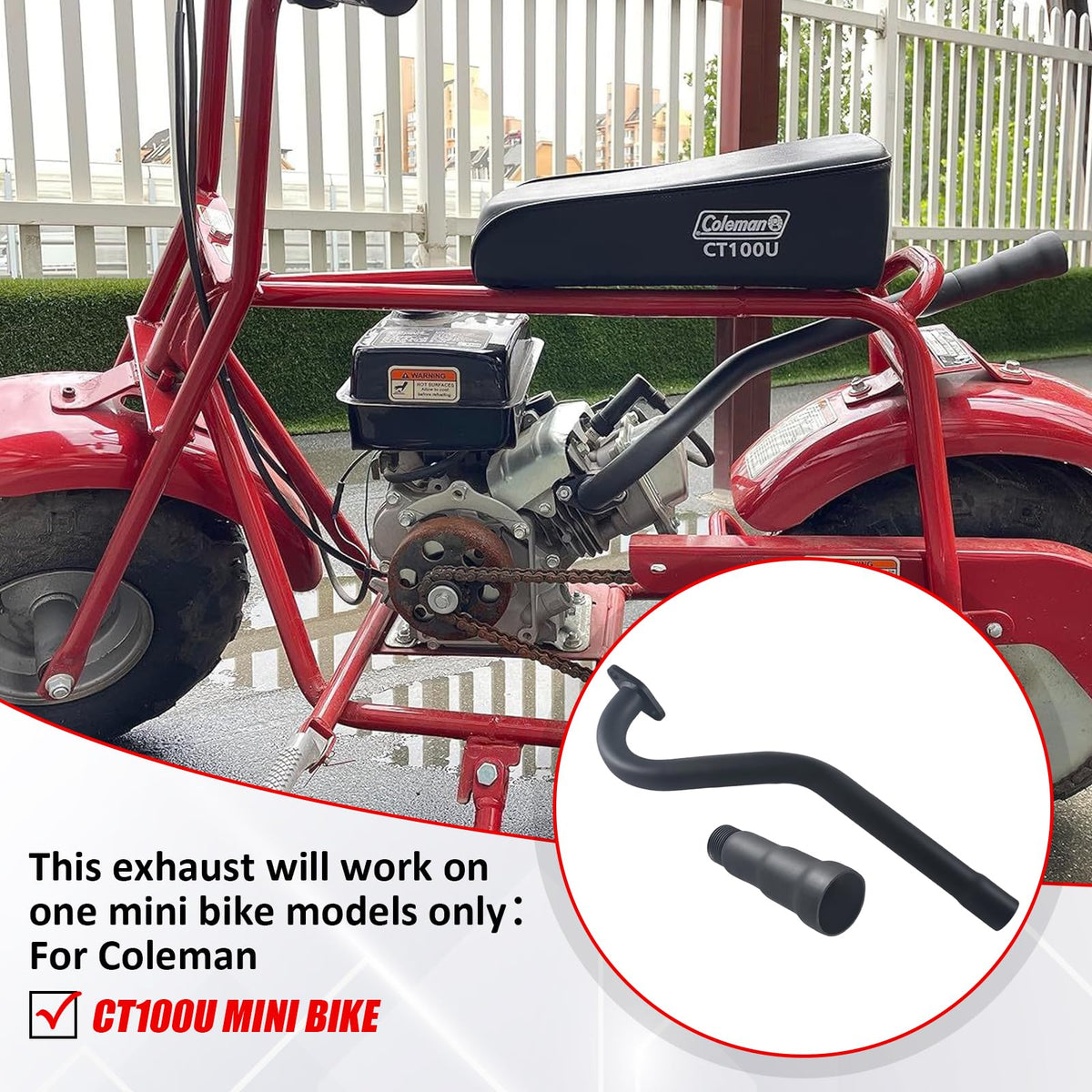 Mini Bike Exhaust Pipe Muffler Black Z656