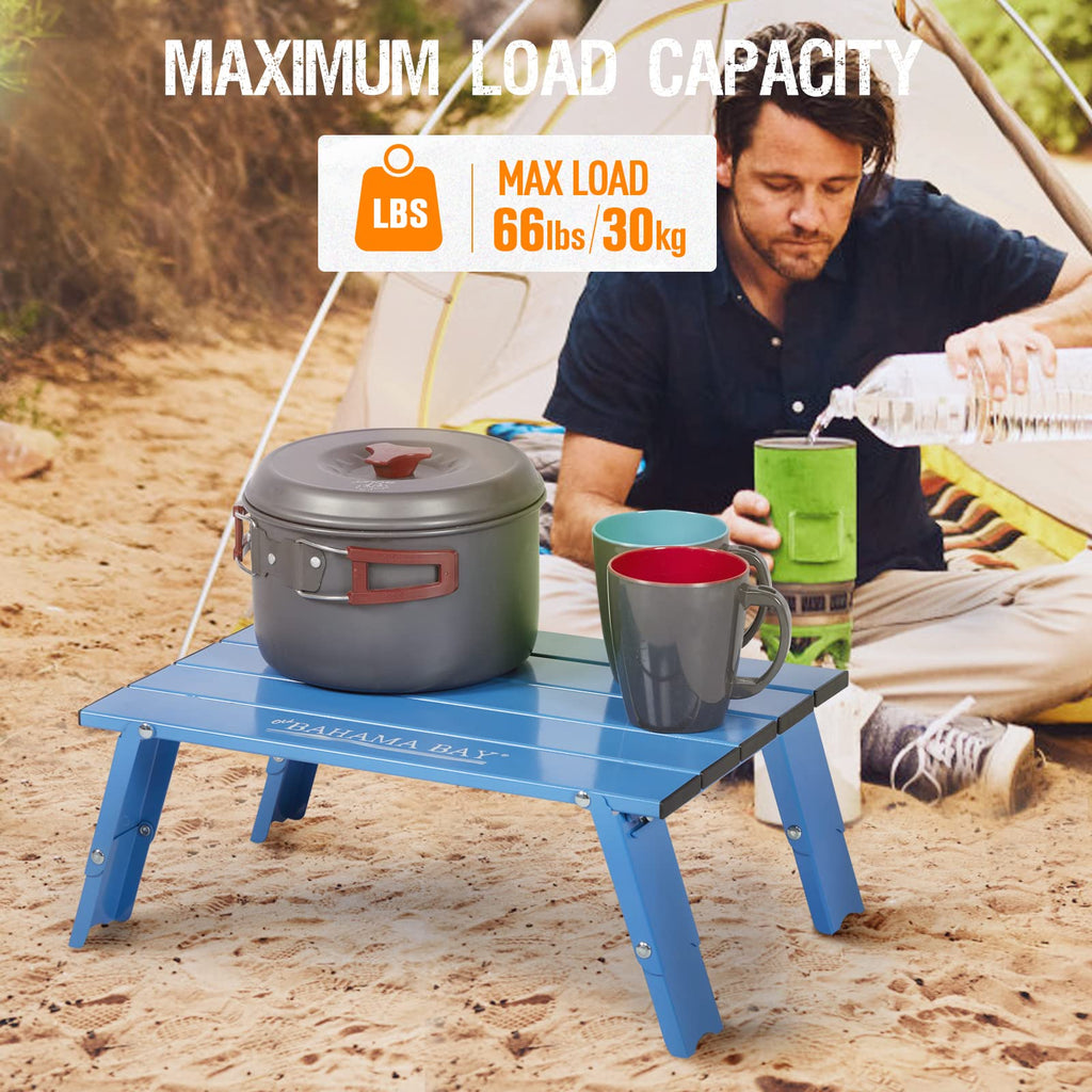 Ultralight Aluminum Mini Table, 66lbs/30kg Weight Capacity, Foldable Beach Table V50085