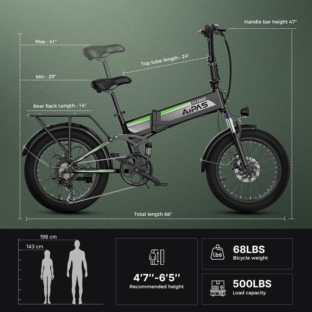 Folding Electric Bike 20" Fat Tire K98369