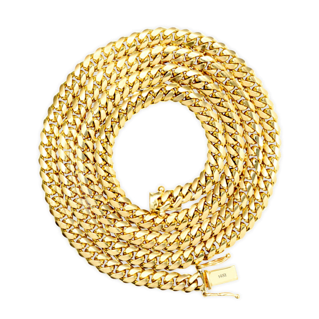 14k Yellow Gold Cuban Link Chain Necklace K676