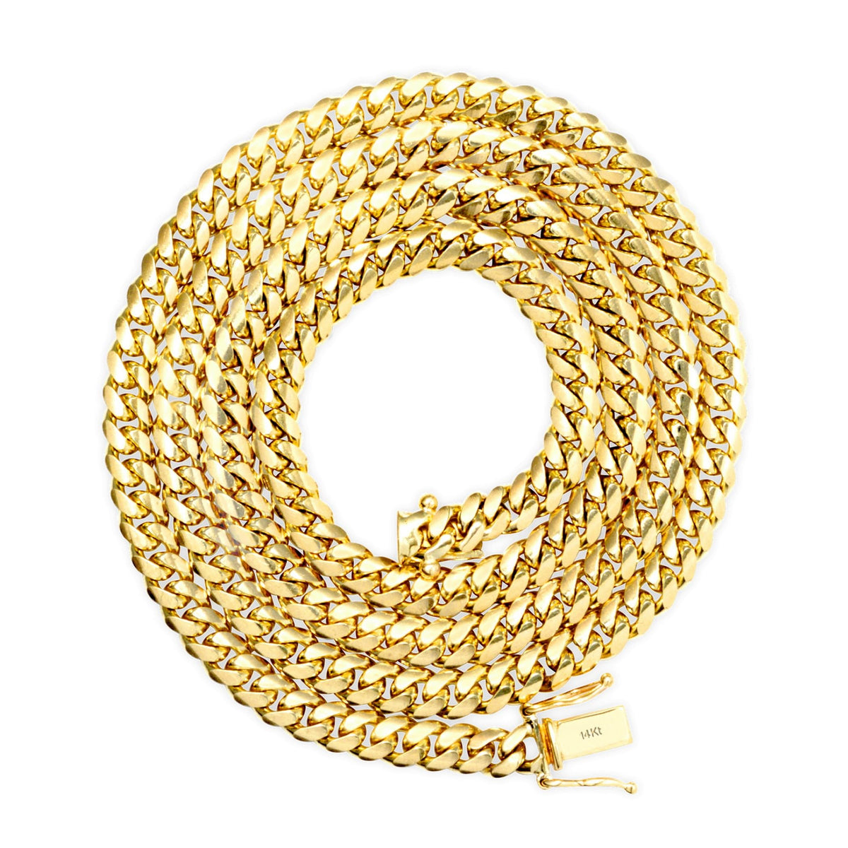 14k Yellow Gold Cuban Link Chain Necklace K676