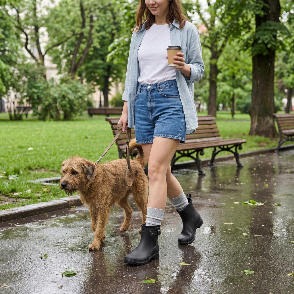 Waterproof Short Ankle Rubber Rain Boots N4567